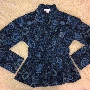 JEANINE JOHNSENfloral button top/tie waist/NICE